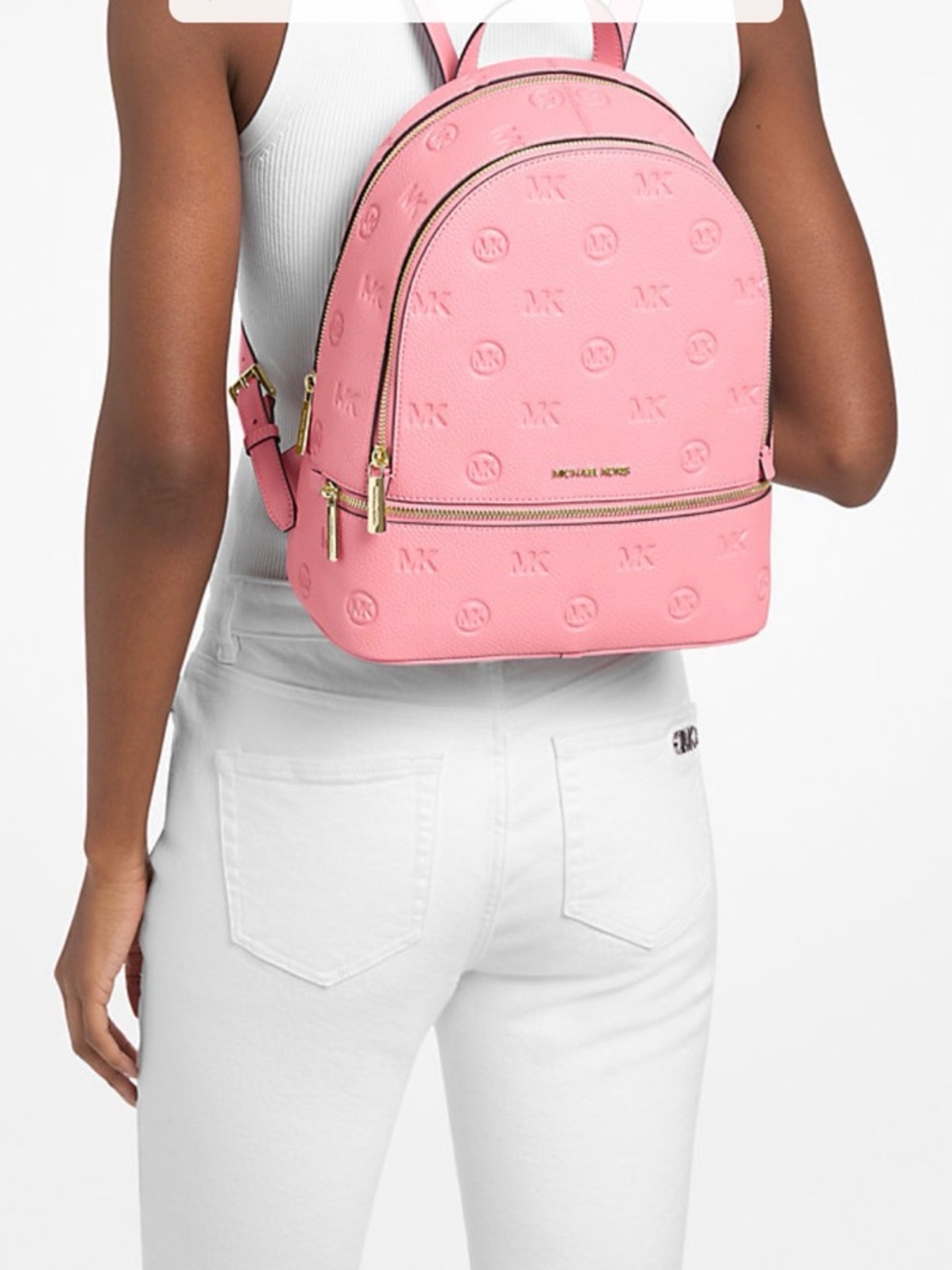 Michael Kors Pink Gradient Logo Tote, Backpack & Wristlet Set - Picture 10 of 16